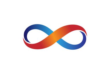 Creative Colorful Infinity logo tasarım sembol vektör Illüstrasyon