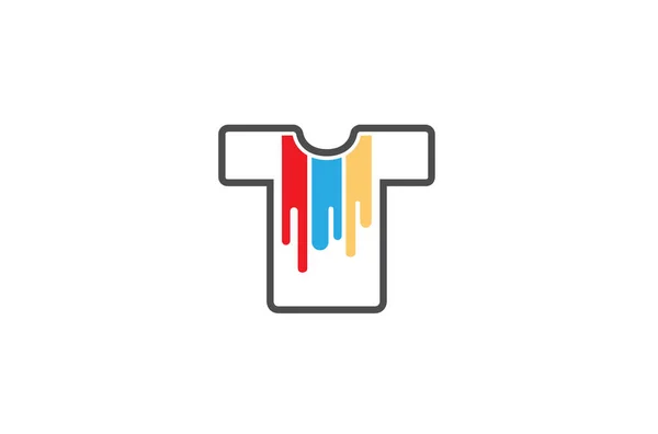 Kreatives Shirt Siebdruck Logo Symbol Vektorillustration — Stockvektor