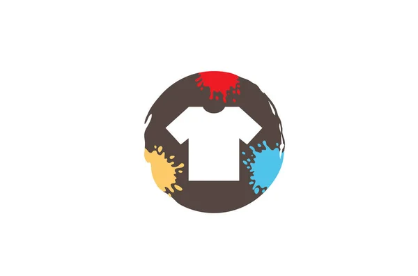 Cercle Coloré Créatif Tshirt Coloré Logo Design Symbole Illustration Vectorielle — Image vectorielle