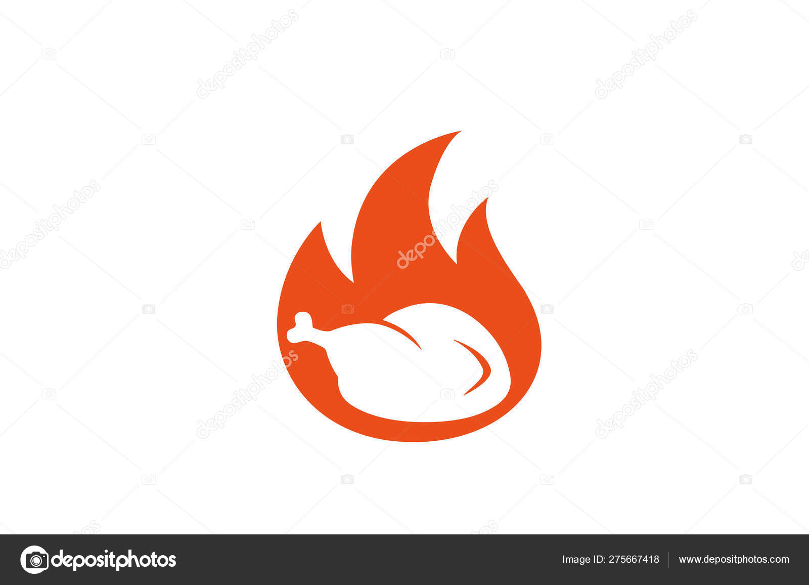 Creative Hot Chicken Fire Logo Design Symbol Vector Illustration Vector Image By Guru86 Vector Stock 275667418