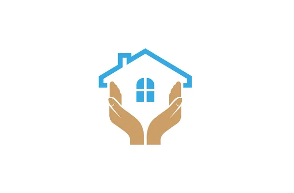 Logotipo House Holding Care Vector Design Illustration — Vector de stock