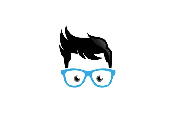 Kreative Geek Brille Logo Design Vektor Symbol Illustration — Stockvektor