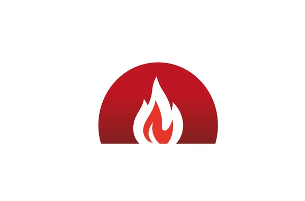 创意圆炉火标志设计矢量符号插图 — 图库矢量图片