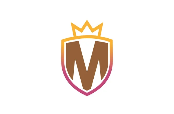 Креативний Королівський Щит Лист Дизайн Логотипу Векторні Ілюстрації — стоковий вектор