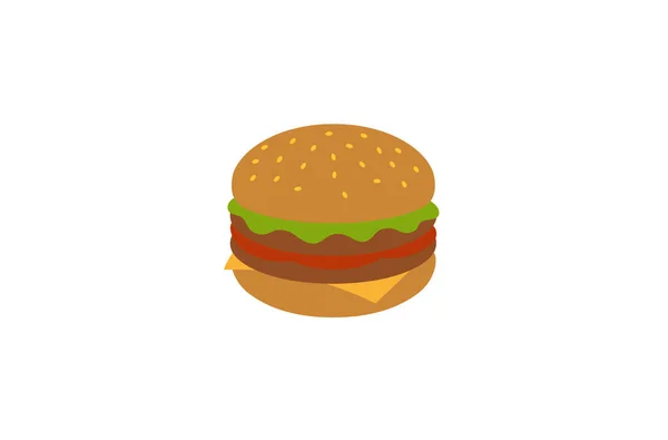 Creative Hamburger Logo Design Symbol Vector Illustration — Stock Vector