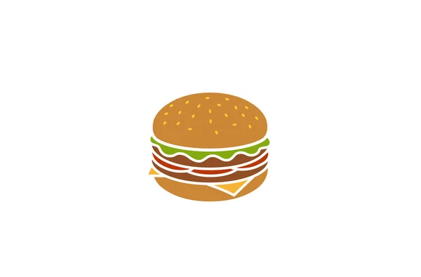 Kreative Hamburger Logo Design Symbol Vektor Illustration — Stockvektor