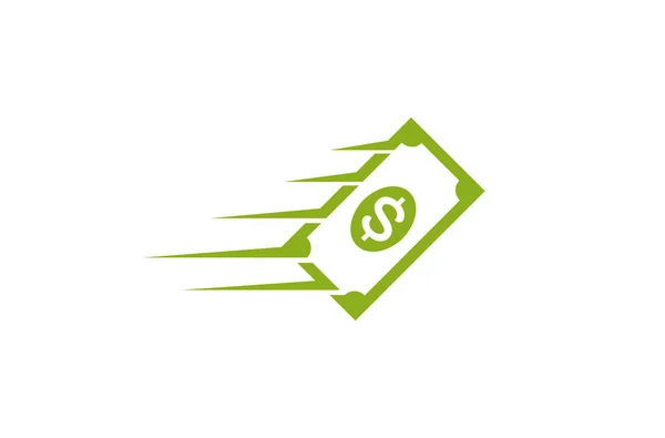 Creatieve Dollar Snelheid Logo Ontwerp Vector Symbool Illustratie — Stockvector
