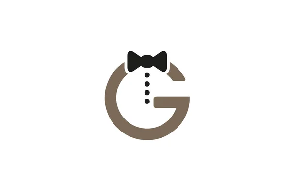 Kreativní Necktie Písmeno Logo Návrh Vektor Symbol Ilustrace — Stockový vektor