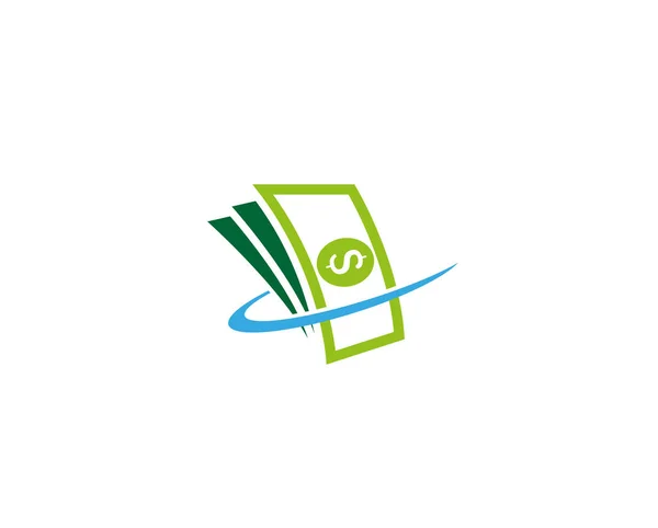 Creatief Abstract Geld Cash Logo Ontwerp Vector Symbool Illustratie — Stockvector