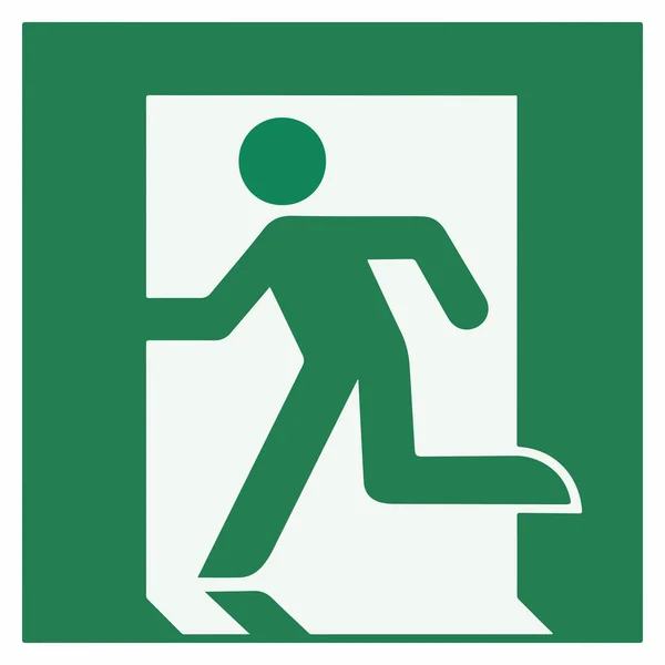 emergency exit sign  left - emergeny exit vector illustration