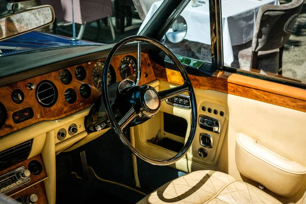 Berlin Germany June 2018 Steering Wheel Dashboard Interior Beautiful Vintage — Stock Photo, Image