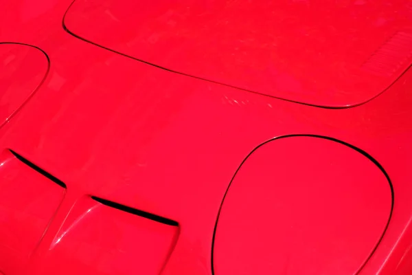 Detalhe Projeto Carro Fundo Abstrato Automóvel Capuz Vermelho Motor — Fotografia de Stock