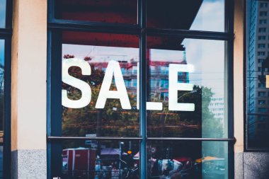 Satış - alışveriş penceresi, mağaza sözcüğü satışı