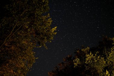 Gökyüzündeki yıldızlar - açık gökyüzü gece
