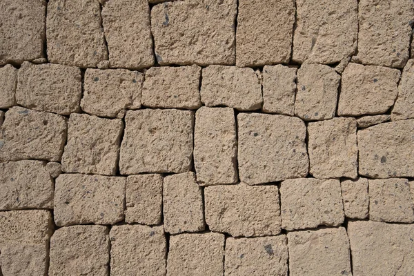 Ignimbrite Stenen Muur Natuursteen Muur Achtergrond — Stockfoto