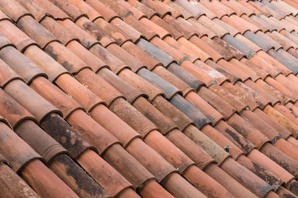 Alte Dachziegel Hintergrund Vintage Keramik Dach — Stockfoto