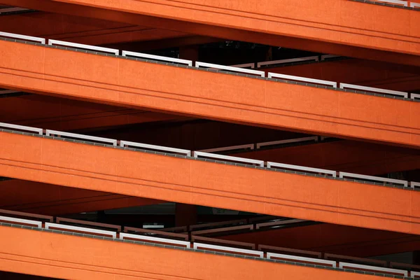 Architectural Pattern Multi Story Stairway Walkway Building — Stock Photo, Image