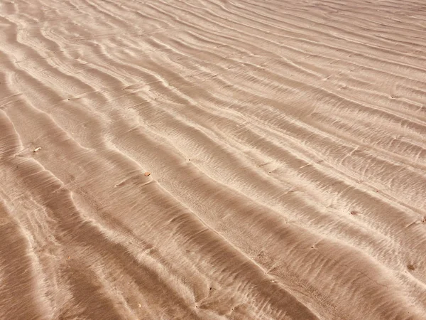 Strand Sand Muster Nahaufnahme Fein Plätschernden Sand Hintergrund — Stockfoto