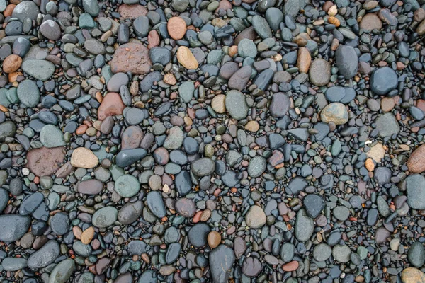 Галечный Каменный Пляж Камни Берегу Океана — стоковое фото