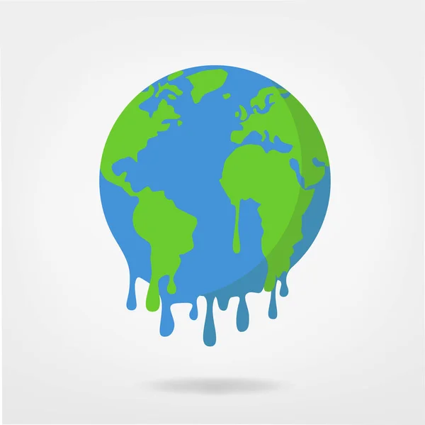 Küresel Isınma Iklim Değişikliği Dünya Illüstrasyon Dünya Vektör — Stok Vektör