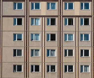 Bina cephesi, plattenbau, dış bina.