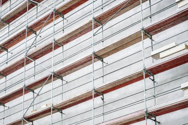 Ev cephesinde iskele, bina iskeleti  , 