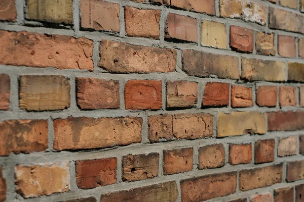 brick wall background - brick stones perspective, closeup