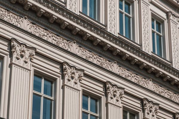 Beautiful historic building facade decoration in Berlin, Germany