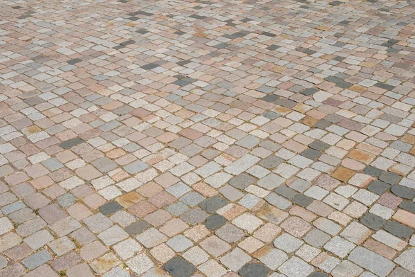 Ciottoli marciapiede, ciottoli pavimento pavimentato in pietra - marciapiede  - — Foto Stock