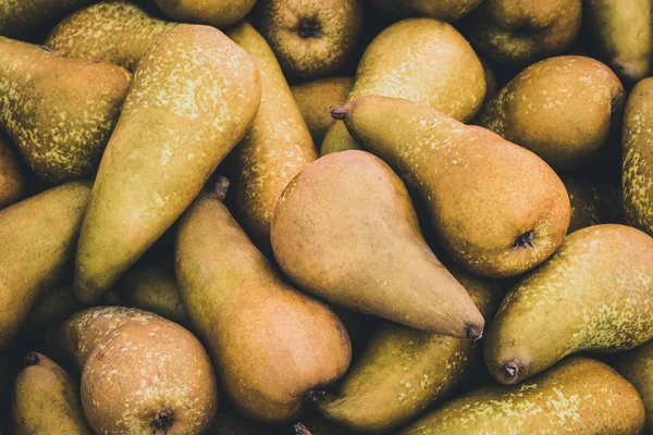 Macro de frutos de pêra - pilha de pêras  - — Fotografia de Stock