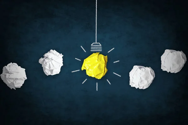 創造性と概念 - 吸引シンボルとしての電球 — ストック写真
