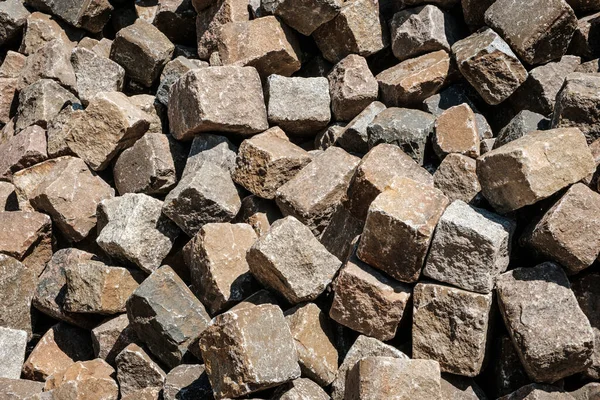 Pila Piedras Guijarro Primer Plano Piedra Pavimento —  Fotos de Stock
