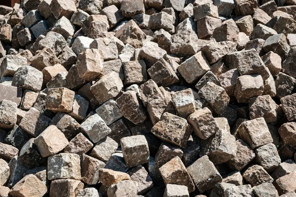 Pila Piedras Guijarro Primer Plano Piedra Pavimento —  Fotos de Stock