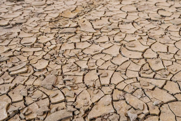 Seco Deserto Solo Terra Areia Rachado Textura Padrão — Fotografia de Stock