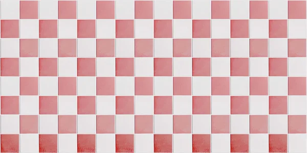 Червоний Білий Фон Плитки Картатий Візерунок — стокове фото