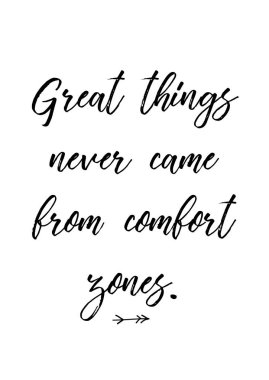 Hayat ve mutluluk için yazı alıntı motivasyon. Hat ilham alıntı olduğunu. Hayat motivasyonel teklif tasarım. Harika şeyler asla konfor bölgeleri teklif vektör geldi.. 
