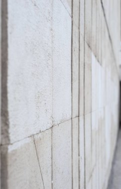 Grunge beyaz sıvalı duvar tasarımı için perspektif görünümünde