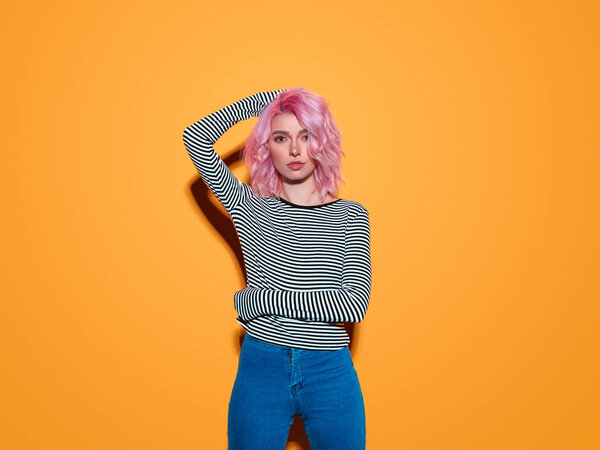 Stylish modern hipster woman 