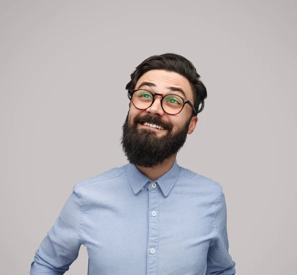 Dreamy man looking up — Stock Photo, Image