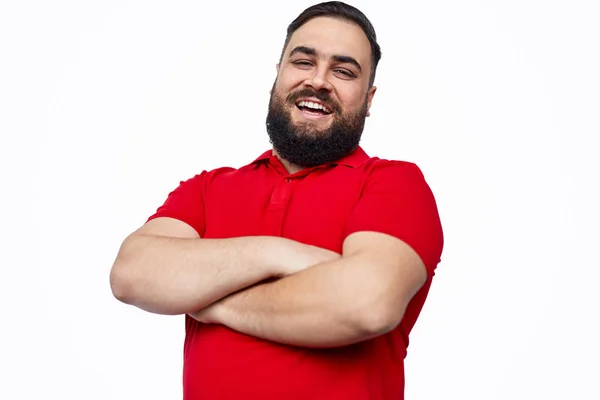 Laughing male looking at camera — Stock Photo, Image