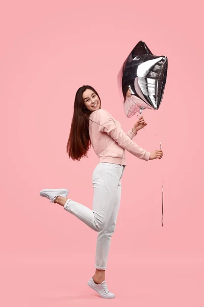 Happy teenager with balloon — Stock Photo, Image