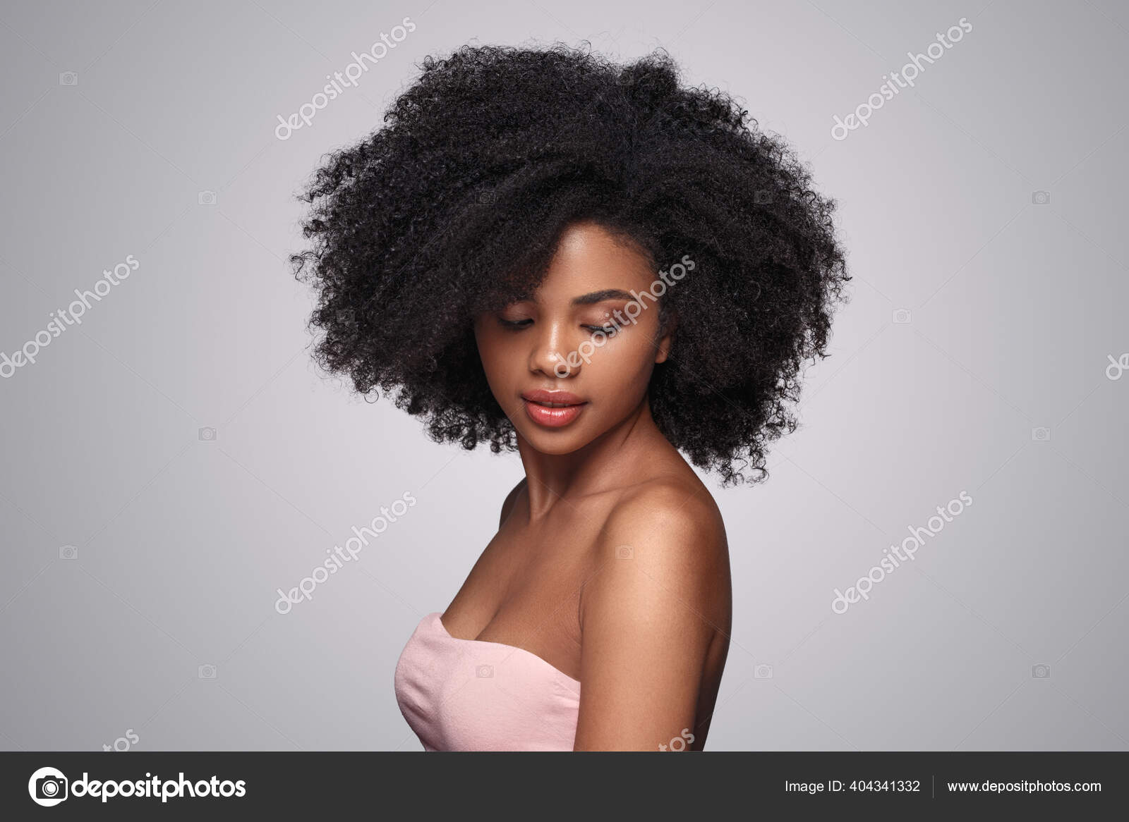 Beautiful black woman with clean skin Stock Photo by ©kegfire 404341332