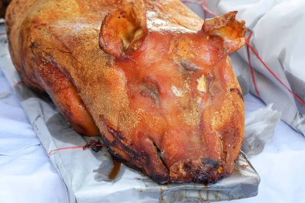 Parrilla Cerdo Entero Trang Mejor Comida Tailandia — Foto de Stock