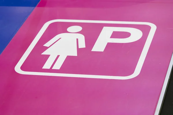 Signs symbols parking for women, Parking place only for women inside the public garage, parking cars for women only