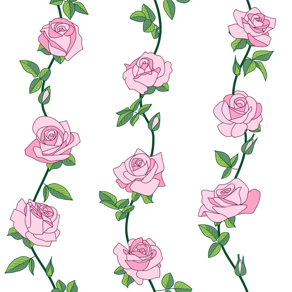 seamless pattern with roses. pink roses pattern