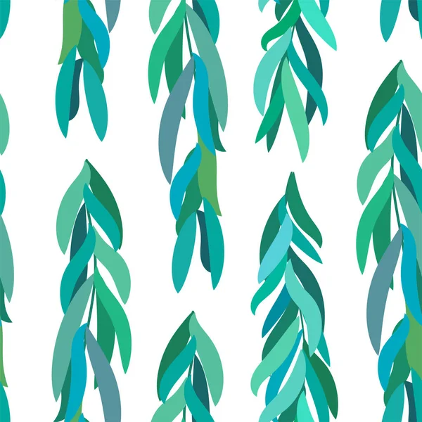 Abstract Beautiful Textured Green Background Willow Leaves Various Leaves Green Royalty Free Stock Vectors