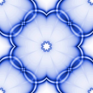 Sorunsuz mozaik mavi soyut çiçek çiçekleri örtüşen yapılan desen döşenir. Sonsuz doku duvar kağıdı, web sayfası arka planı, tekstil tasarımı, ambalaj kağıdı vb için.