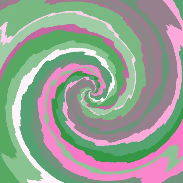 抽象的なスパイラル背景を緑 バラ色 ピンクと白のカラーで — ストック写真