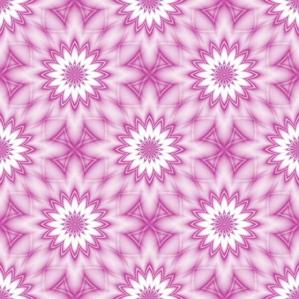 Padrão Azulejos Abstratos Rosa Mosaico Sem Costura Com Flores Florais — Fotografia de Stock