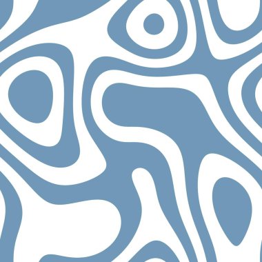 Beyaz arka planda soluk mavi renkte monokromatik Dikişsiz çizgi sanat deseni. Afiş, Web siteleri, Ambalaj kağıtları, tasarım vb için mavi ve beyaz doku